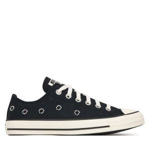 Trampki Converse. Czarne trampki Converse, bez wzorów, bez zapięcia. Za 379,99 zł.