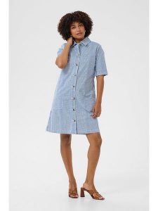 Cream Sukienka w kolorze niebiesko-białym rozmiar: 40. Białe sukienki Cream, na co dzień, bez wzorów, bez kołnierzyka, bez ramiączek, mini, proste. Za 139,87 zł.