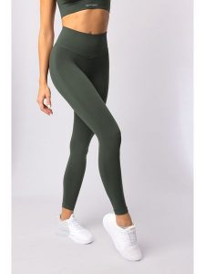 Spaio Legginsy sportowe "Flex 2.0" w kolorze khaki rozmiar: XL. Brązowe legginsy Spaio, xl, bez wzorów, z materiału, z podwyższonym stanem, outdoorowe. Za 165,99 zł.