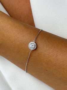 DI GIORGIO Srebrna bransoletka z cyrkoniami rozmiar: onesize. Szare bransoletki DI GIORGIO, z cyrkonią, srebrne. Za 89,95 zł.