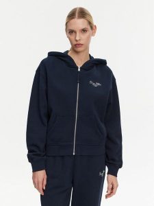 Tommy Hilfiger Bluza WW0WW44632 Granatowy Regular Fit. Niebieskie bluzy TOMMY HILFIGER, s, bez wzorów, z bawełny, bez kaptura. Za 339,99 zł.