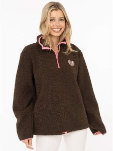 Zwillingsherz Bluza polarowa "Leo" w kolorze brązowym rozmiar: XXL. Brązowe bluzy Zwillingsherz, xxl, bez wzorów, z polaru, bez kaptura. Za 194,95 zł.