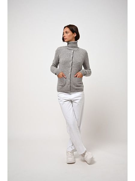 AUTHENTIC CASHMERE Kaszmirowy kardigan "Caron" w kolorze szarym rozmiar: S. Szare kardigany AUTHENTIC CASHMERE, s, bez wzorów, z kaszmiru, bez ramiączek. Za 305,29 zł.