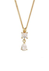 Elli Naszyjnik z Kamieniem Damski Wisiorek Kropla Cyrkonia Szlif Kropla Biały 925 Sterling Silver 48 cm Naszyjniki 1 ct. Białe naszyjniki Elli, z cyrkonią, srebrne. Za 245,64 zł.