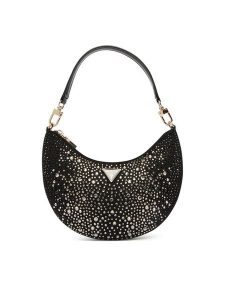 Guess Torebka Tasmin Mini HWEG99 31720 Czarny. Czarne torebki klasyczne Guess, z aplikacjami, z materiału, bez dodatków. Za 589,99 zł.