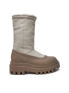 Calvin Klein Jeans Śniegowce Flatform Chelsea Boot Padded YW0YW01558 Beżowy. Brązowe buty zimowe Calvin Klein Jeans, z jeansu, bez obcasa, bez zapięcia. Za 809,99 zł.
