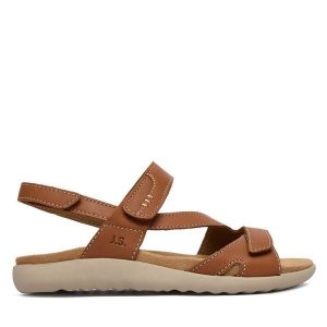 Sandały Josef Seibel. Brązowe sandały Josef Seibel, bez wzorów, bez obcasa, na płaskiej podeszwie, bez zapięcia. Za 429,99 zł.