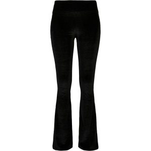 Legginsy Damskie Velvet Z Wysoką Talią Bootcut. Czarne legginsy Urban Classics, bez wzorów. Za 84,99 zł.