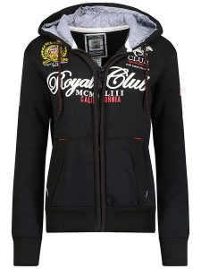 Geographical Norway Bluza "Fanille" w kolorze czarnym rozmiar: XXL. Czarne bluzy Geographical Norway, xxl, z aplikacjami, bez kaptura. Za 127,35 zł.