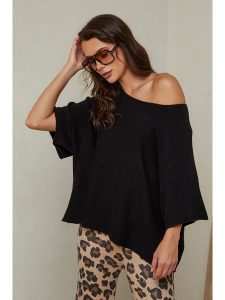 So Cachemire Sweter "Letavertes" w kolorze czarnym rozmiar: XL. Czarne swetry oversize So Cachemire, xl, bez wzorów, z kaszmiru, bez ramiączek. Za 163,34 zł.
