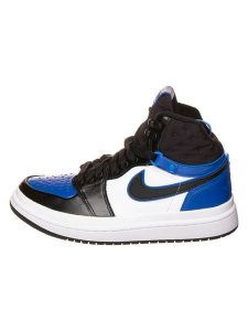 Air Jordan Sneakersy w kolorze czarno-niebieskim rozmiar: 37,5. Niebieskie trampki Air Jordan, bez wzorów, za kostkę, bez zapięcia. Za 331,15 zł.