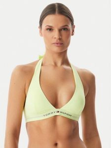 Tommy Hilfiger Góra od bikini UW0UW06358 Żółty jasny. Żółte bikini TOMMY HILFIGER, bez wzorów, z syntetyku. Za 189,99 zł.