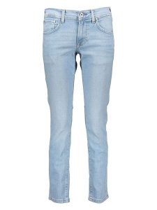 Pepe Jeans Dżinsy - Slim fit - w kolorze błękitnym rozmiar: W34/L32. Niebieskie jeansy Pepe Jeans, z aplikacjami, z jeansu. Za 118,56 zł.