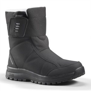 Buty turystyczne damskie śniegowce Quechua SH100 Warm wodoodporne. Czarne buty trekkingowe QUECHUA, bez zapięcia. Za 149,99 zł.