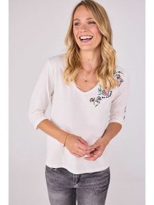 LIEBLINGSSTÜCK Koszulka "Cordelia" w kolorze białym rozmiar: XL. Białe bluzki LIEBLINGSSTÜCK, xl, bez wzorów, bez kołnierzyka, bez ramiączek. Za 122,96 zł.