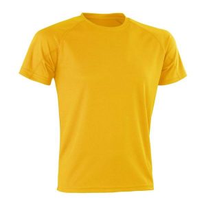 Koszulka AirCool Dla Dorosłych Unisex. Żółte bluzki SPIRO, xl, bez wzorów, sportowe, bez kołnierzyka, bez ramiączek. Za 38,99 zł.