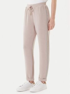 Liu Jo Spodnie dresowe TF5093 J4616 Beżowy Regular Fit. Brązowe spodnie dresowe Liu Jo, xxl, bez wzorów, z dresówki. Za 399,99 zł.