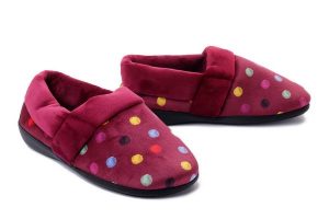 ADANEX 28393 DIANA DIP5VV bordowy, kapcie damskie. Czerwone kapcie Adanex, bez wzorów. Za 53,95 zł.