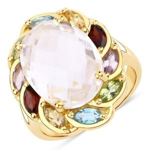 Rafaela Donata Pierścionek Srebro wysokiej próby Żółte złoto Pierścionki 1 ct Damski. Żółte pierścionki Rafaela Donata, z ametystem, pozłacane. Za 529,99 zł.