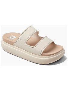 Reef Klapki "Cushion Bondi" w kolorze kremowym rozmiar: 42,5. Brązowe klapki Reef, bez wzorów, z otwartym noskiem, bez obcasa. Za 285,95 zł.
