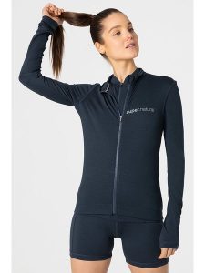 Super.natural Bluza "Grava" w kolorze granatowym rozmiar: M. Niebieskie bluzy super.natural, m, bez wzorów, bez kaptura. Za 282,99 zł.