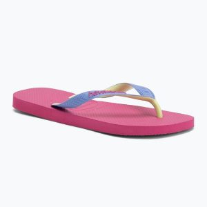 Japonki Havaianas Top Mix. Czerwone klapki Havaianas, bez wzorów, bez obcasa. Za 83,99 zł.
