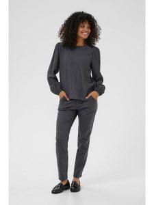 Kaffe Bluzka w kolorze antracytowym rozmiar: 34. Czarne bluzki Kaffe, bez wzorów, bez kołnierzyka, bez ramiączek. Za 126,99 zł.
