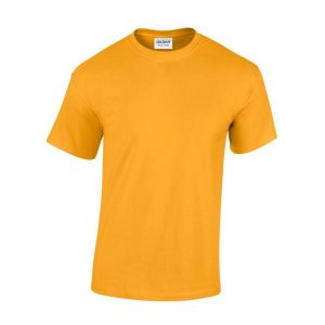 Ciężka Bawełniana Koszulka Unisex Dla Dorosłych. Żółte bluzki GILDAN, xl, bez wzorów, z bawełny, sportowe, bez kołnierzyka, bez ramiączek. Za 52,99 zł.
