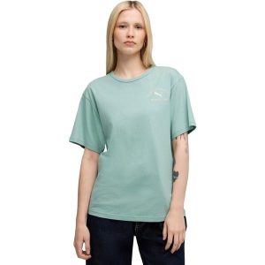 Koszulka Puma Class Relaxed Tee Light Moss, Kobiety. Niebieskie koszulki sportowe Puma, bez wzorów, z bawełny, bez ramiączek. Za 109,00 zł.