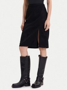 ONLY Spódnica z imitacji skóry Loline 15357433 Czarny Regular Fit. Czarne spódnice ONLY, xs, bez wzorów, ze skóry. Za 129,99 zł.