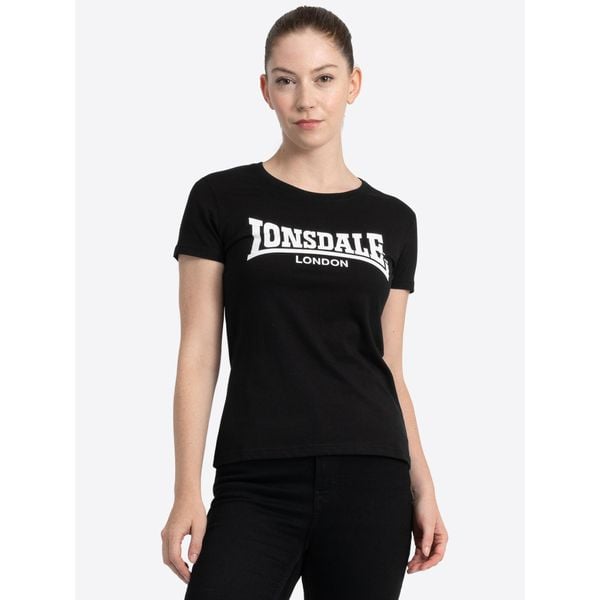 Koszulka damska Lonsdale Cartmel. Czarne bluzki Lonsdale, bez wzorów, z bawełny, sportowe, bez kołnierzyka, bez ramiączek. Za 137,00 zł.