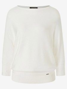 More & More Sweter w kolorze białym rozmiar: 42. Białe swetry oversize More & More, bez wzorów, ze splotem, bez ramiączek. Za 92,21 zł.