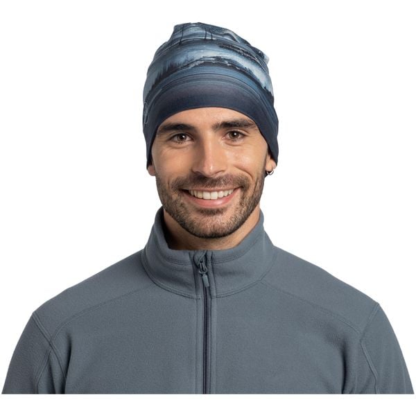 Czapka BUFF ECOSTRETCH BEANIE OSER. Niebieskie czapki Buff, bez wzorów, sportowe. Za 119,90 zł.