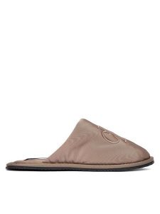 Calvin Klein Jeans Kapcie Slipper Satin Moire YW0YW02053 Beżowy. Brązowe kapcie Calvin Klein Jeans, bez wzorów, z jeansu. Za 209,99 zł.
