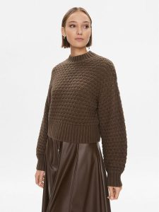 Noisy May Sweter 27028402 Brązowy Regular Fit. Brązowe swetry klasyczne Noisy may, m, z syntetyku, bez kołnierzyka. Za 229,99 zł.