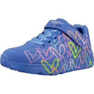 Buty SKECHERS UNO LITE LOVE LEVITATE Niebieski. Niebieskie buty trekkingowe Skechers, z syntetyku, bez zapięcia. Za 302,99 zł.
