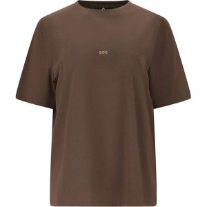 T-shirt damski SOS Mera. Brązowe t-shirty SOS, m, bez wzorów, bez kołnierzyka, bez ramiączek. Za 212,50 zł.