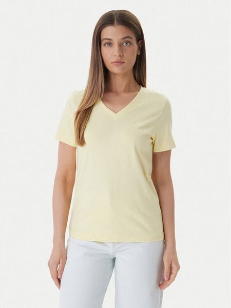 Calvin Klein Jeans T-Shirt Archive LV047B205G Żółty Regular Fit. Żółte t-shirty Calvin Klein Jeans, l, bez wzorów, z bawełny, bez kołnierzyka, bez ramiączek. Za 149,99 zł.