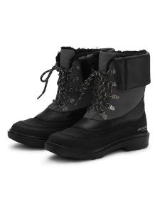 Ilse Jacobsen Skórzane botki zimowe w kolorze czarnym rozmiar: 39. Czarne botki Ilse Jacobsen, na zimę, bez wzorów, z wełny, bez obcasa, bez zapięcia. Za 209,82 zł.