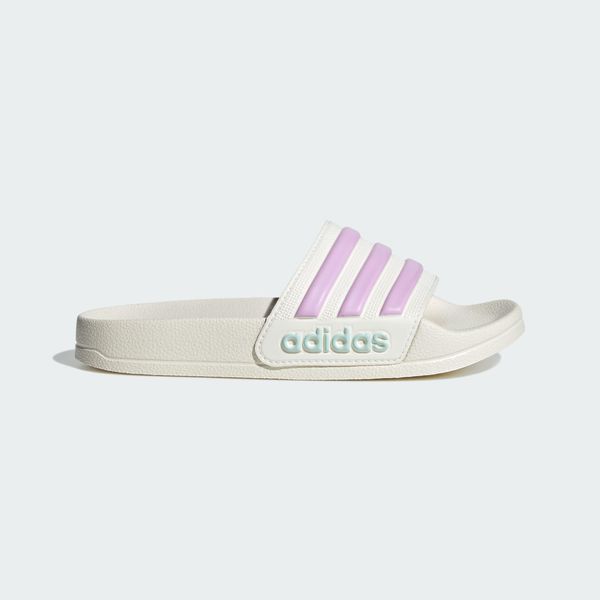 Klapki Adilette Shower. Białe klapki ADIDAS, bez wzorów, bez obcasa. Za 109,00 zł.