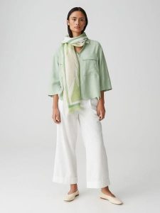 OPUS Szal "Aflume" w kolorze jasnozielonym rozmiar: onesize. Zielone szaliki Opus, bez wzorów, z materiału. Za 83,45 zł.