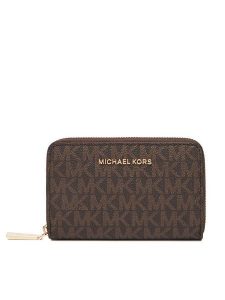 MICHAEL Michael Kors Portfel 32F9GJ6D0B Brązowy. Brązowe portfele MICHAEL Michael Kors, bez wzorów, ze skóry. Za 369,99 zł.