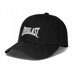 CZAPKA Z DASZKIEM EVERLAST bejsbolówka bawełna sportowa. Czarne czapki EVERLAST, bez wzorów, z bawełny, sportowe. Za 59,00 zł.