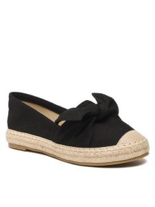 DeeZee Espadryle WS714-102 Czarny. Czarne espadryle DeeZee, bez wzorów, z materiału, bez obcasa. Za 82,99 zł.