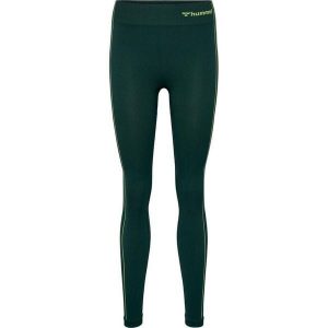 Damskie legginsy bezszwowe Hummel Zone. Zielone legginsy Hummel, bez wzorów. Za 189,00 zł.