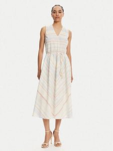 TWINSET Sukienka letnia 251LM2JAA Błękitny Loose Fit. Niebieskie sukienki Twinset, na lato, xs, bez wzorów, z bawełny, bez kołnierzyka, bez ramiączek. Za 569,99 zł.