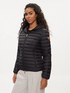Save The Duck Kurtka przejściowa D33620W GIGA01 Czarny Regular Fit. Czarne kurtki Save the duck, bez wzorów, z syntetyku, bez kaptura. Za 529,99 zł.