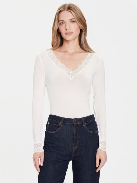 Vero Moda Bluzka Skye 10339843 Biały Slim Fit. Białe bluzki Vero Moda, l, bez wzorów, bez kołnierzyka, bez ramiączek. Za 109,99 zł.