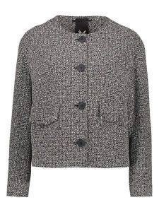 Fuchs Schmitt Kurtka przejściowa w kolorze czarno-białym rozmiar: 34. Czarne kurtki Fuchs Schmitt, bez wzorów, bez kaptura. Za 295,99 zł.