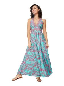 Aller Simplement Sukienka w kolorze turkusowo-różowym rozmiar: 34-40. Różowe sukienki Aller Simplement, bez wzorów, bez kołnierzyka, bez ramiączek, maxi. Za 65,99 zł.